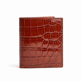 Water Resistant Wallet, Euro Bi-Fold, Reddish Brown