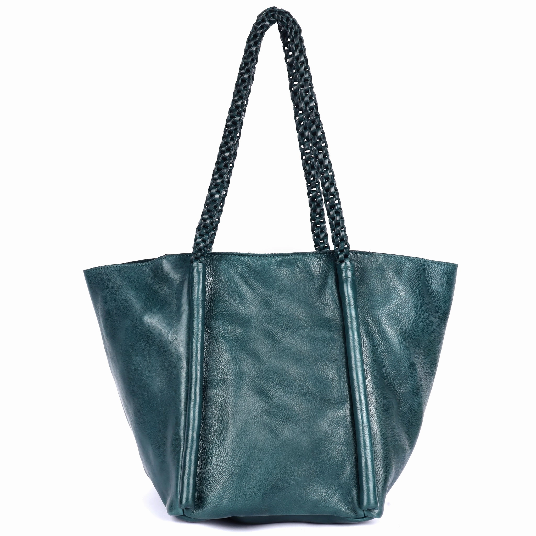 Wander Leather Tote Bag (Md) Work Routine Simple Function