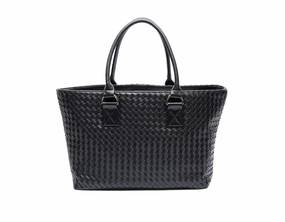 WanderFull Black Woven HydroTote Vegan Leather Compact Lifestyle
