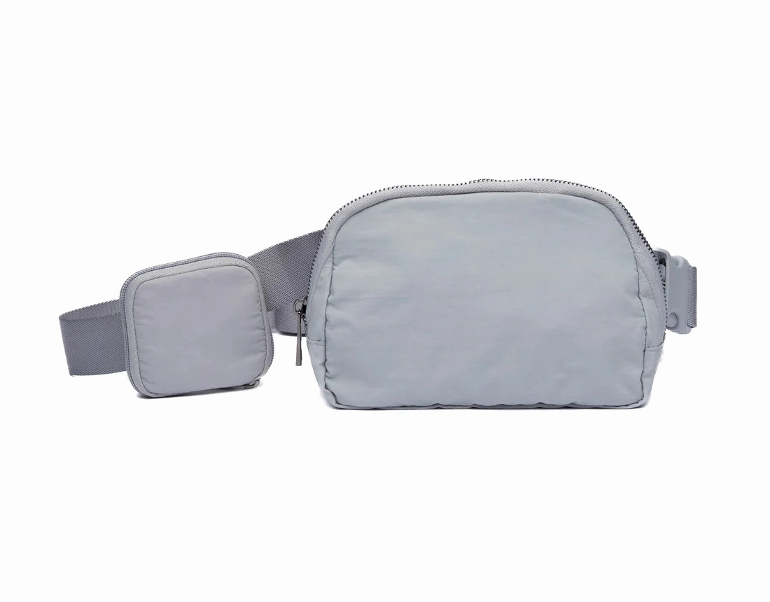 WanderFull Gray HydroBelt Bag with Removable Hydration Holster Lightweight Design Urban Trend