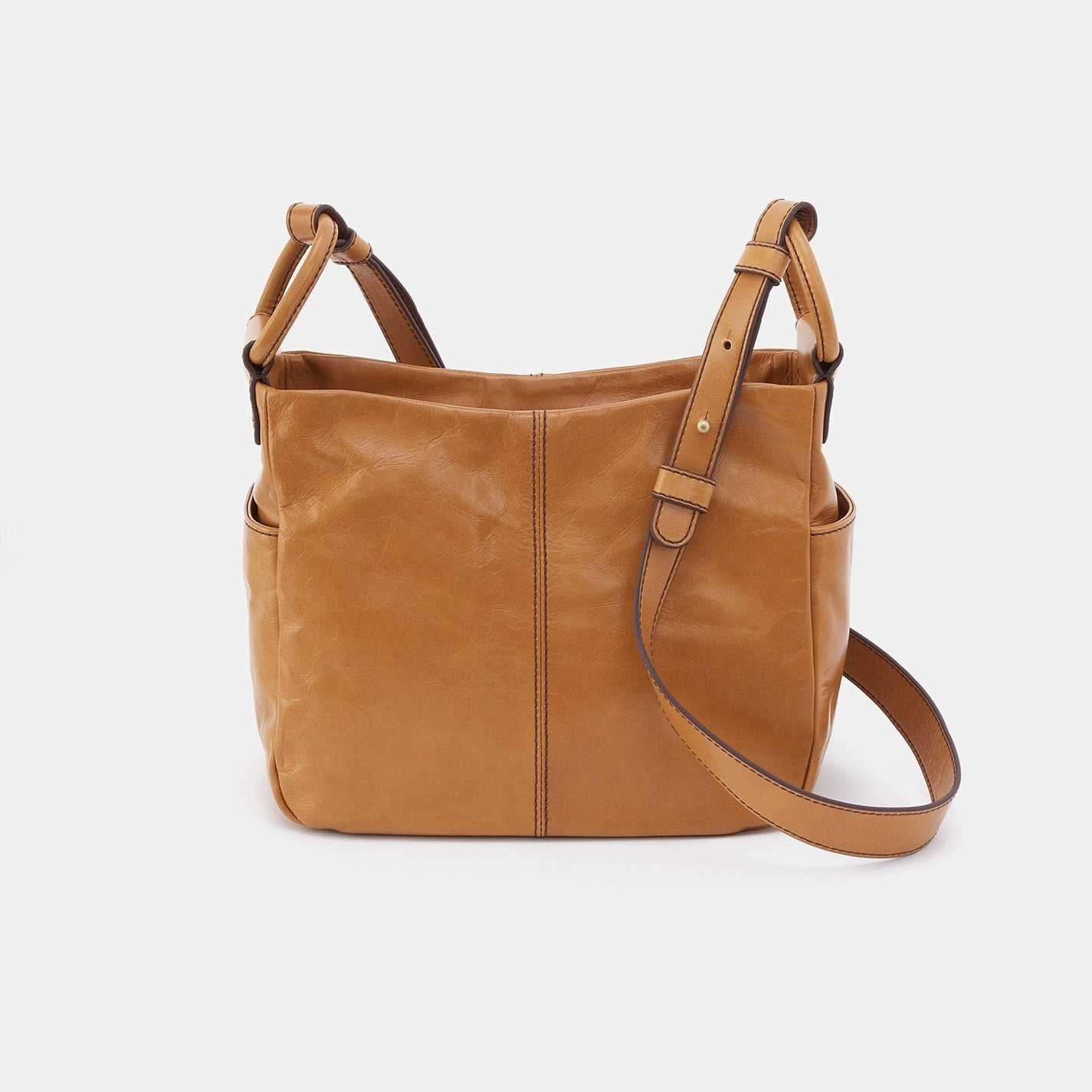 Sheila Crossbody In Polished Leather - Natural Compact accessory Urban Adventure