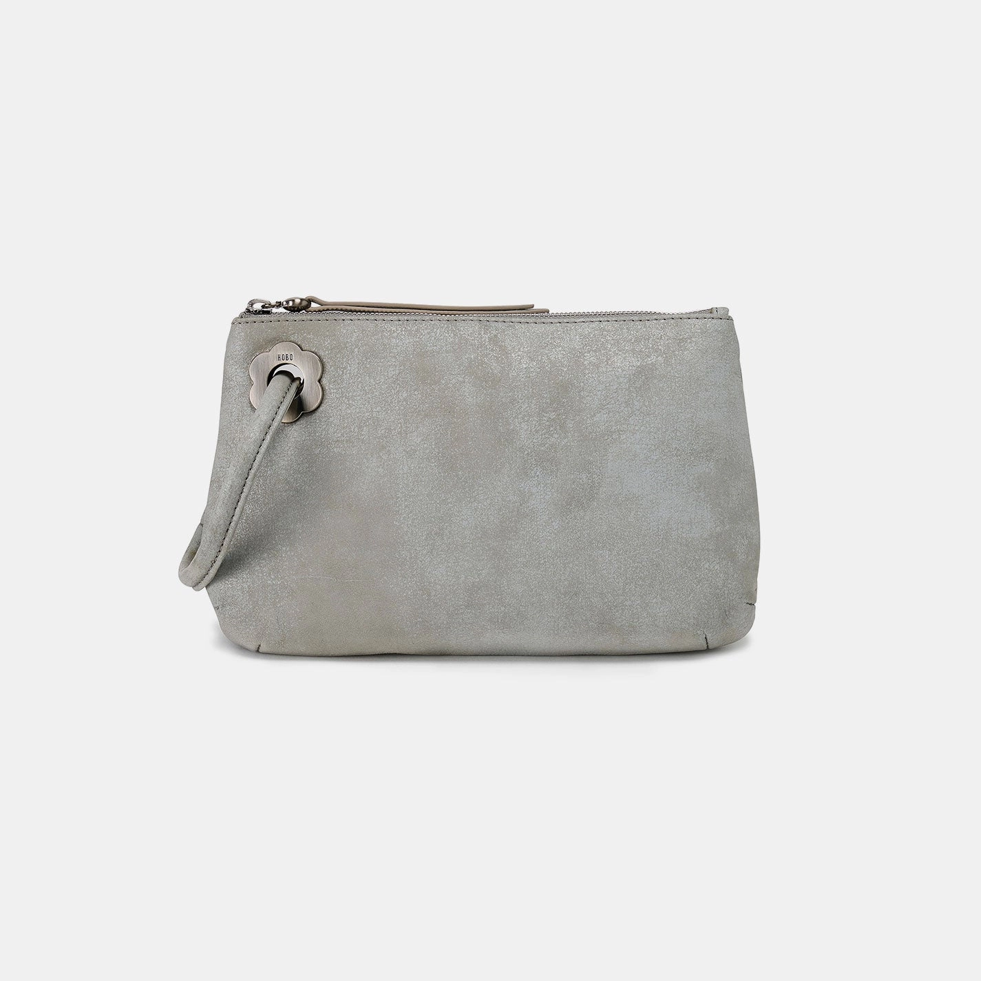 Daisy Daze Large Wristlet In Buffed Leather - Misty Harbor Casual Carry