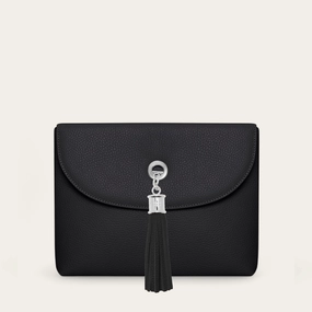 Jasmine Crossbody | Black with Silver hardware Daily Organizer
