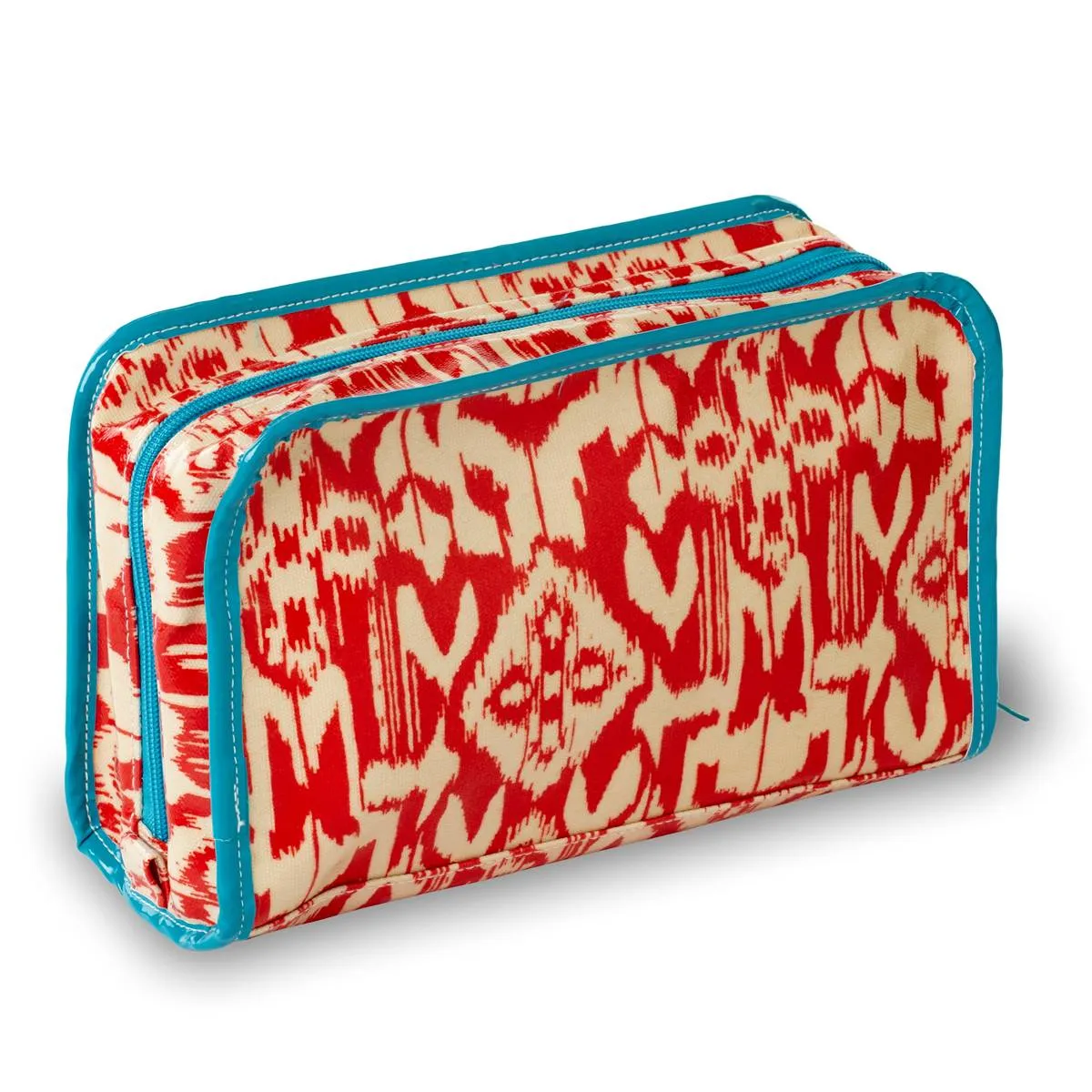 Sophisticated Edge Phone Slot Wellie Ikat 2 Piece Cosmetic Case