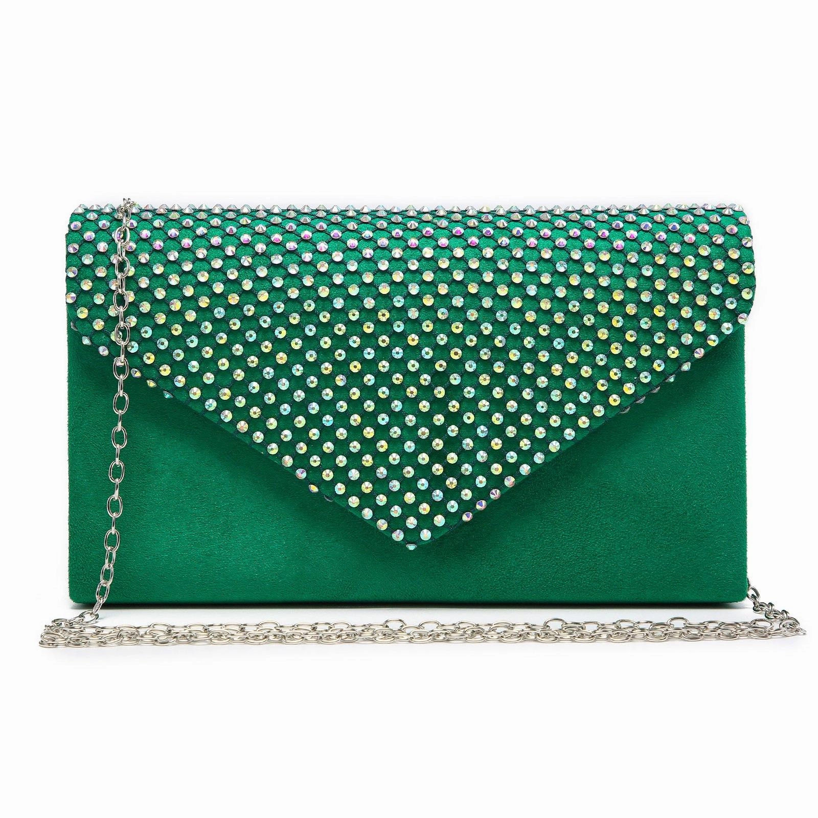 Stylish Companion Smooth Surface Women Colorful Rhinestone Cocktail Prom Evening Clutch Bags for Wedding Dasein