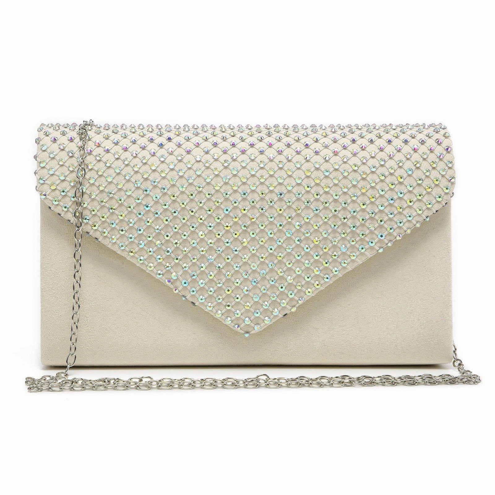 beaded embellishment Women Colorful Rhinestone Cocktail Prom Evening Clutch Bags for Wedding Dasein