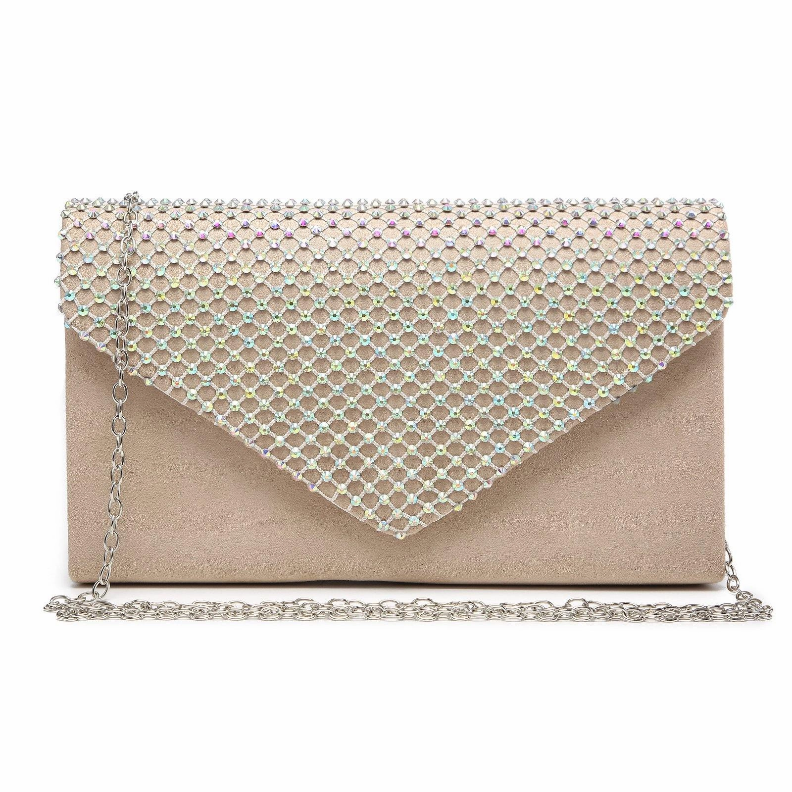 Women Colorful Rhinestone Cocktail Prom Evening Clutch Bags for Wedding Dasein Fashion Statement