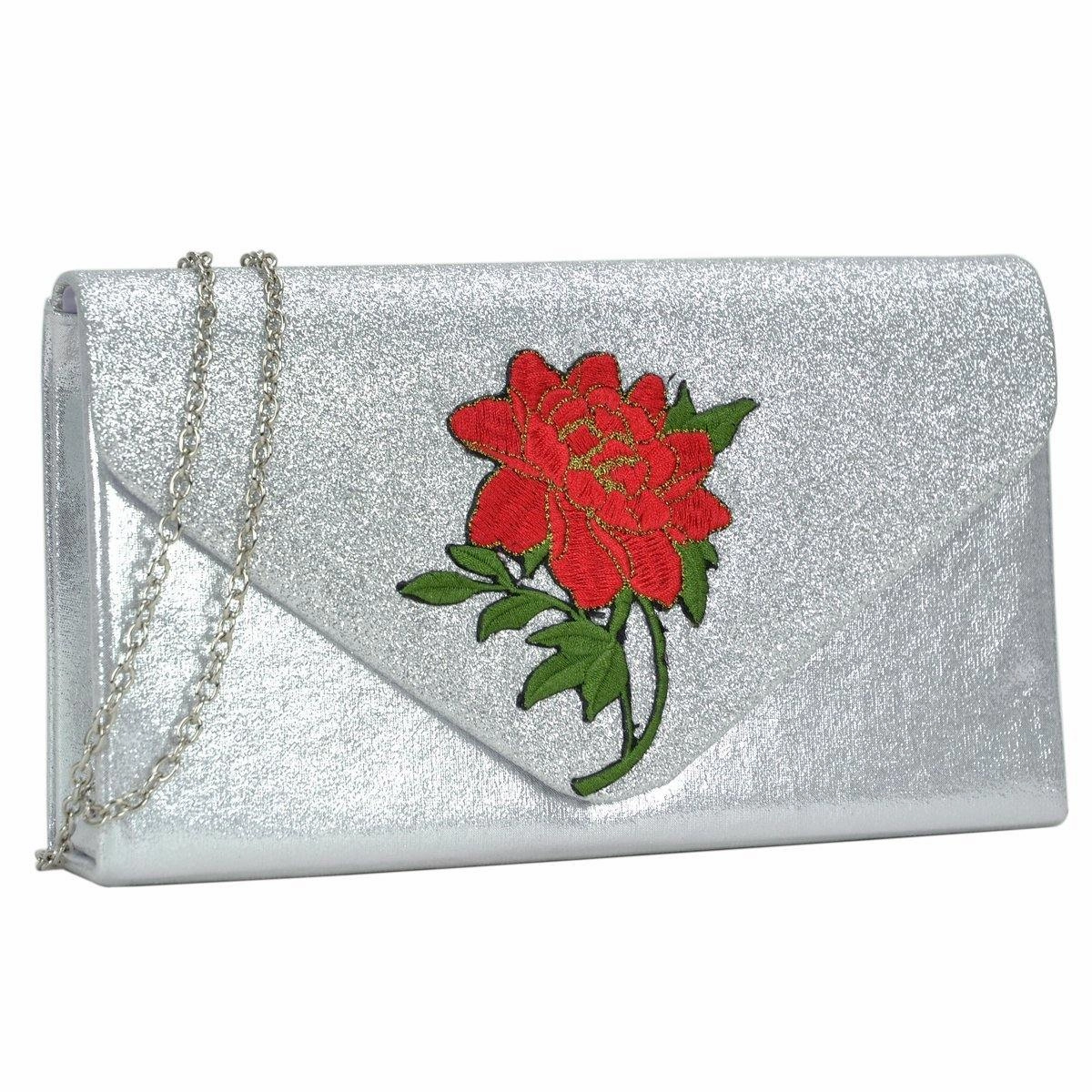 Minimal Embellishment Women Flower Evening Bags Clutch Handbags Wedding Party Prom Envelope Purses