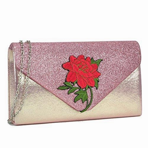 Contemporary Design Polished Accessory Women Flower Evening Bags Clutch Handbags Wedding Party Prom Envelope Purses