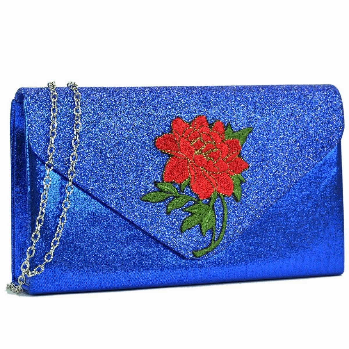 Women Flower Evening Bags Clutch Handbags Wedding Party Prom Envelope Purses Holiday Present