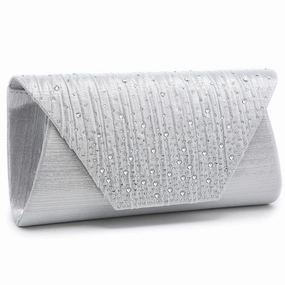 Sophisticated Charm Elegant Style Women Glitter Rhinestone Wedding Evening Purse Envelope Clutch Dasein