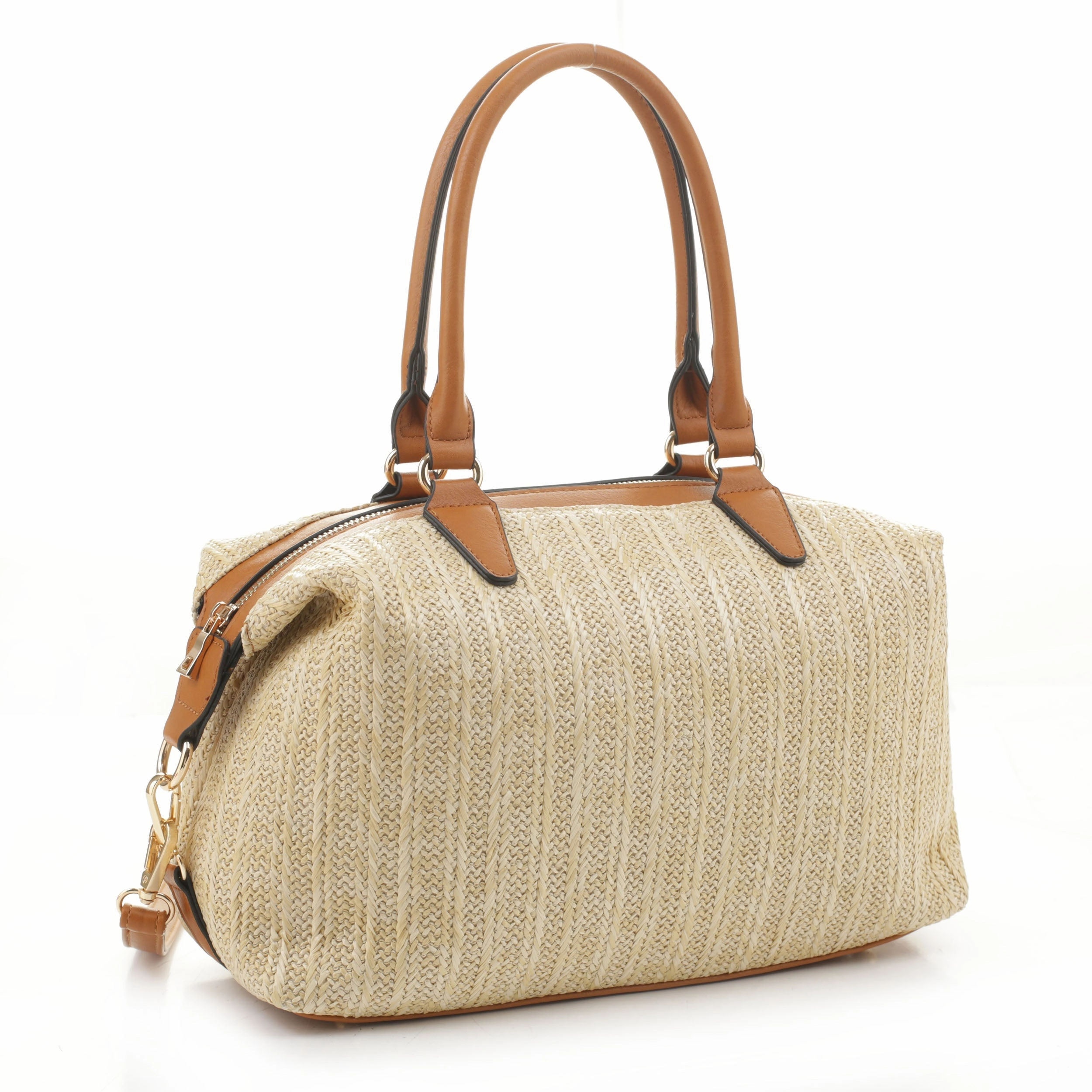 Minimalist Travel Street Lifestyle Zara Mini Straw Duffel