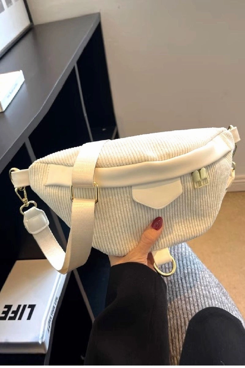 Zenana Corduroy Crossbody Bag with Removable Strap Functional Travel Companion Perfect size to hold all your essentials